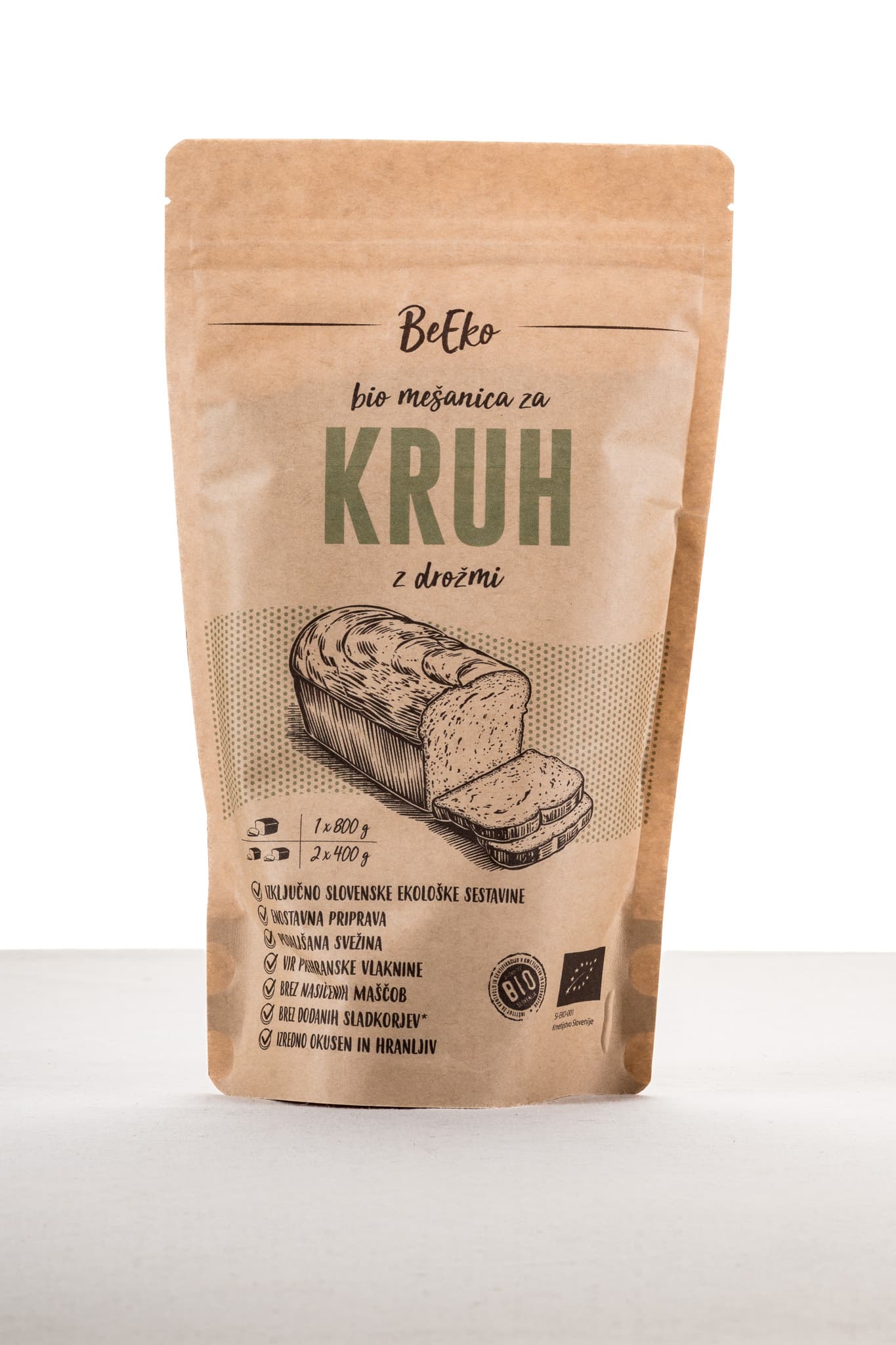 Bio mešanica za kruh z drožmi BeEko