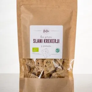 Bio pirini slani krekerji s semeni
