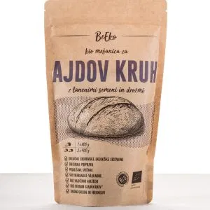 Bio mešanica za ajdov kruh z lanenimi semeni in drožmi BeEko